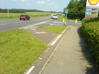 Cycle path exit